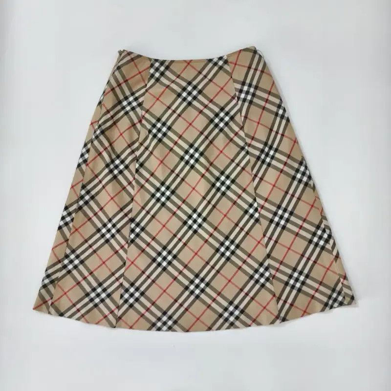 Burberry Burberry Summer Khaki Cotton Check Skirt Size 23" - 4 Thumbnail