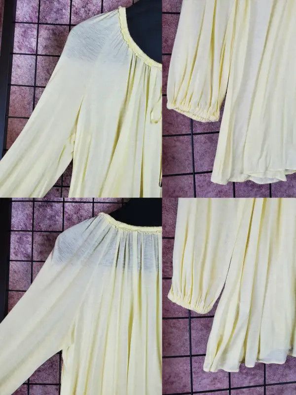 Burberry Burberry Summer Yellow Long Sleeve Knit Blouse Size M / US 6-8 / IT 42-44 - 6 Thumbnail