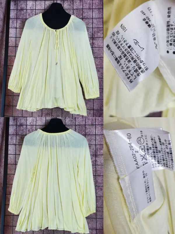 Burberry Burberry Summer Yellow Long Sleeve Knit Blouse Size M / US 6-8 / IT 42-44 - 4 Thumbnail