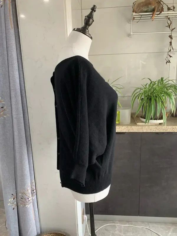 Burberry Burberry Black Wool Crew Neck Women's Knit Sweater Size M / US 6-8 / IT 42-44 - 4 Thumbnail