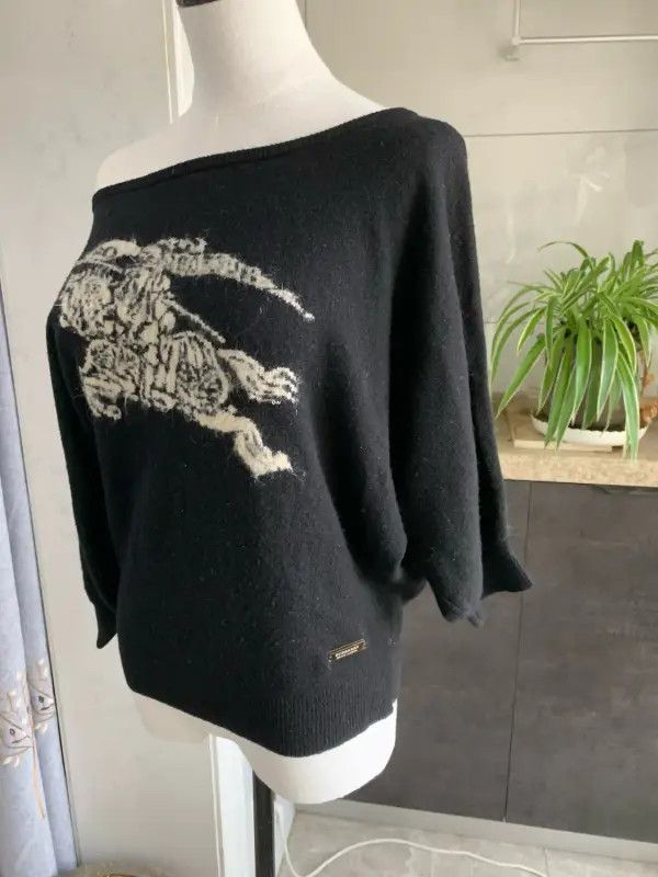 Burberry Burberry Black Wool Crew Neck Women's Knit Sweater Size M / US 6-8 / IT 42-44 - 6 Thumbnail