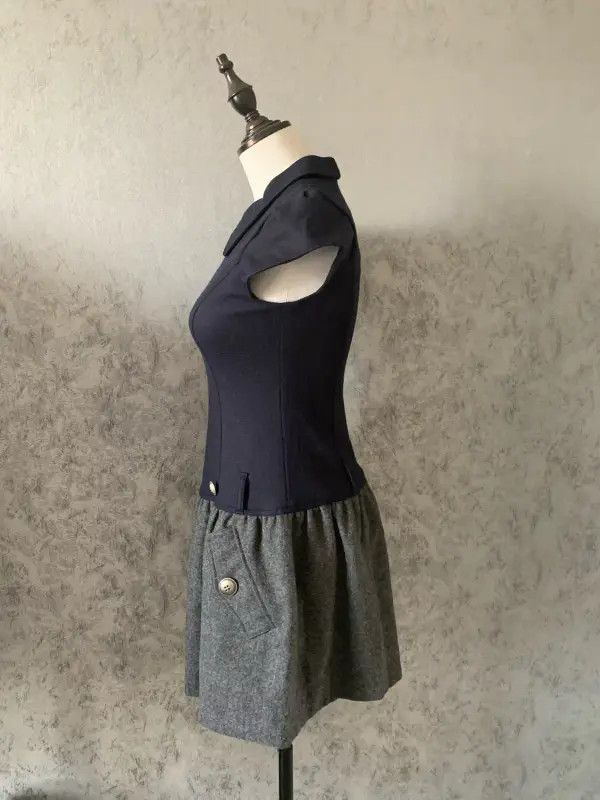 Burberry Burberry Colorblock Wool Midi Dress for Women Size M / US 6-8 / IT 42-44 - 3 Thumbnail