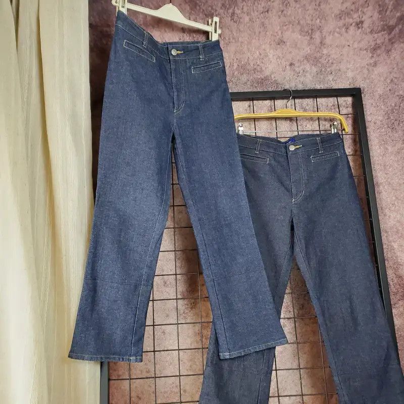 Burberry Burberry Blue Cotton Blend Casual Pants Size 23" - 6 Thumbnail