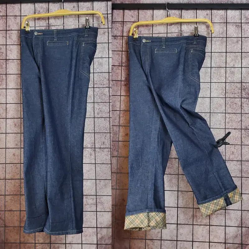 Burberry Burberry Blue Cotton Blend Casual Pants Size 23" - 2 Thumbnail