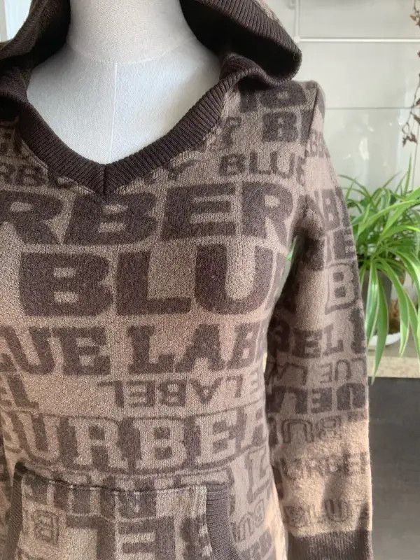 Burberry Burberry Brown Wool Hooded Sweatshirt for Women Size M / US 6-8 / IT 42-44 - 2 Thumbnail