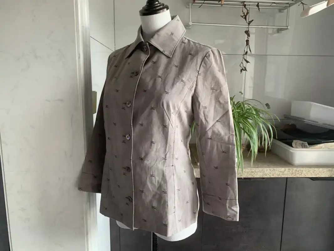 Burberry Burberry Gray Cotton Women's Jacket Size M / US 6-8 / IT 42-44 - 6 Thumbnail