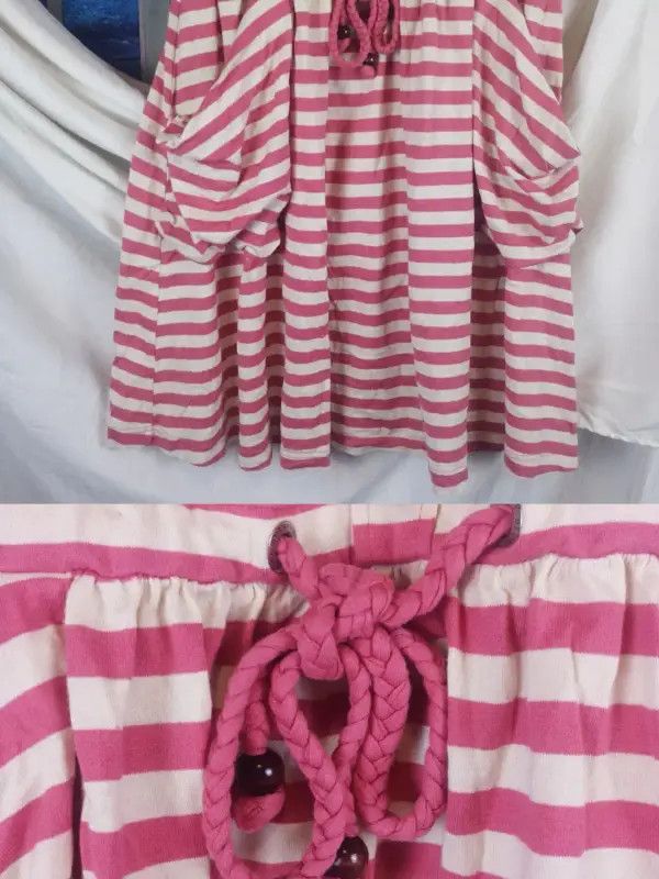 Burberry Burberry Pink Striped Cotton Summer Dress Size M / US 6-8 / IT 42-44 - 3 Thumbnail