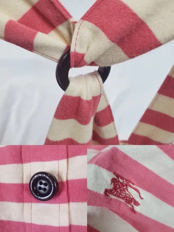 Burberry Burberry Pink Striped Cotton Summer Dress Size M / US 6-8 / IT 42-44 - 4 Thumbnail