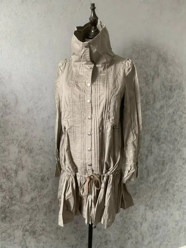 Burberry Burberry Silver Cotton Mid-Length Coat Size M / US 6-8 / IT 42-44 - 9 Thumbnail
