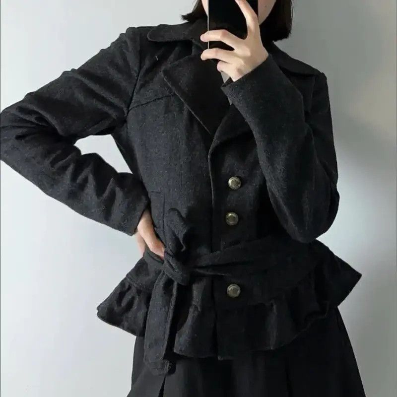 Burberry Burberry Black Wool Blend Short Coat for Women Size S / US 4 / IT 40 - 2 Thumbnail
