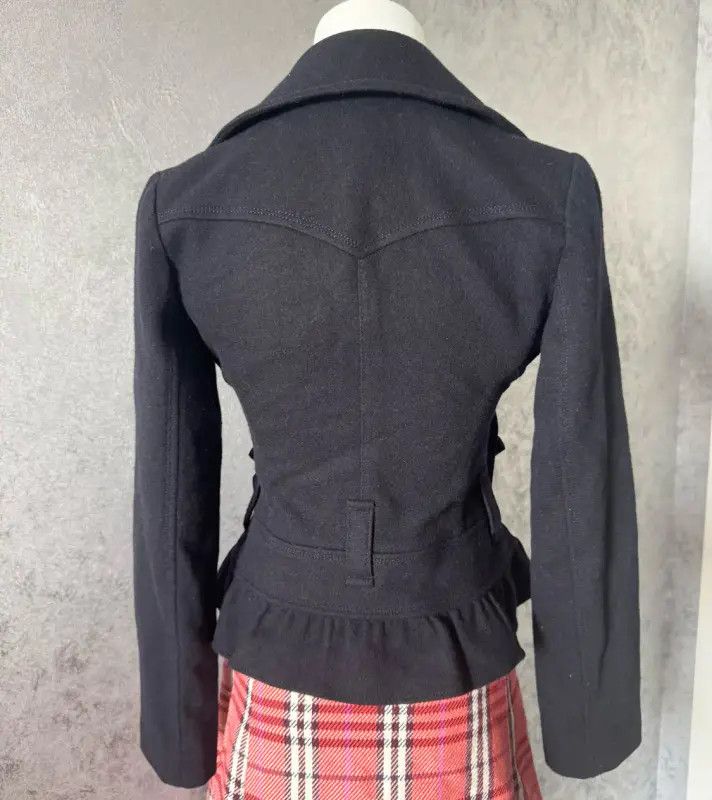 Burberry Burberry Black Wool Blend Short Coat for Women Size S / US 4 / IT 40 - 6 Thumbnail