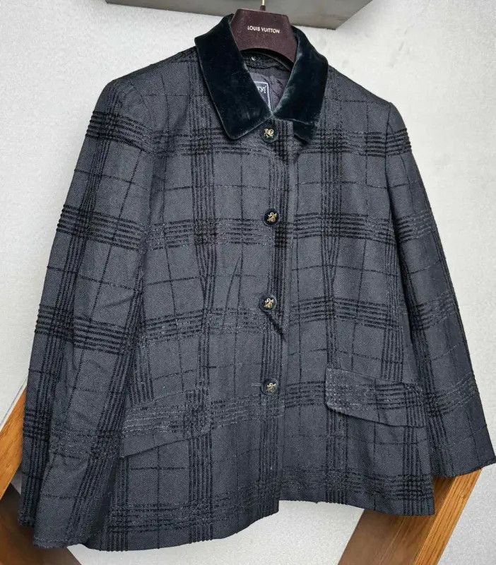 Burberry Burberry Black Wool Blend Women's Cardigan Size ONE SIZE - 4 Thumbnail