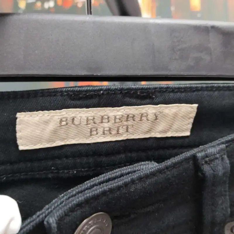 Burberry Burberry Black Cotton Women's Denim Pants Size 22" - 3 Thumbnail
