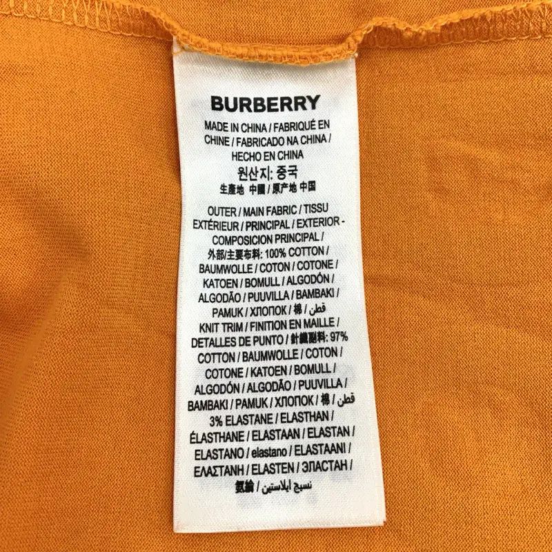 Burberry Burberry Orange Cotton Women's T-Shirt Size XS / US 0-2 / IT 36-38 - 7 Thumbnail