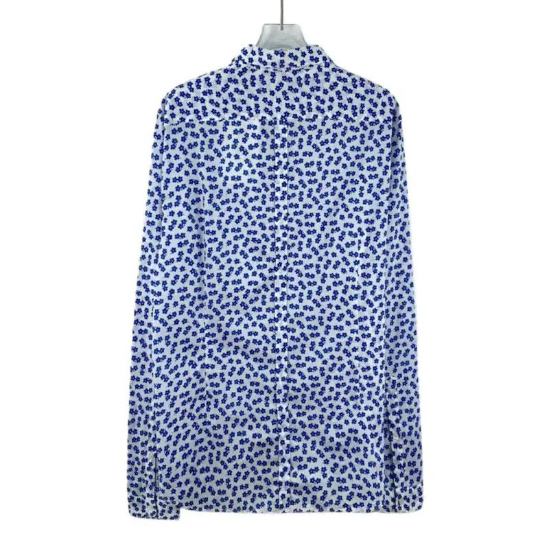 Burberry Burberry Blue Cotton Floral Women's Shirt Size ONE SIZE - 2 Thumbnail