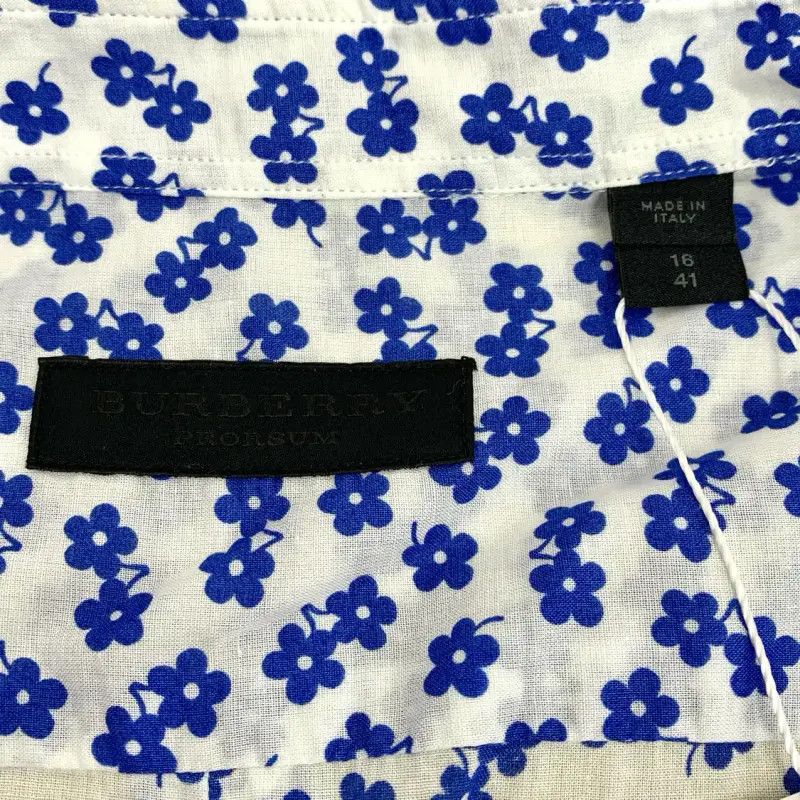 Burberry Burberry Blue Cotton Floral Women's Shirt Size ONE SIZE - 5 Thumbnail