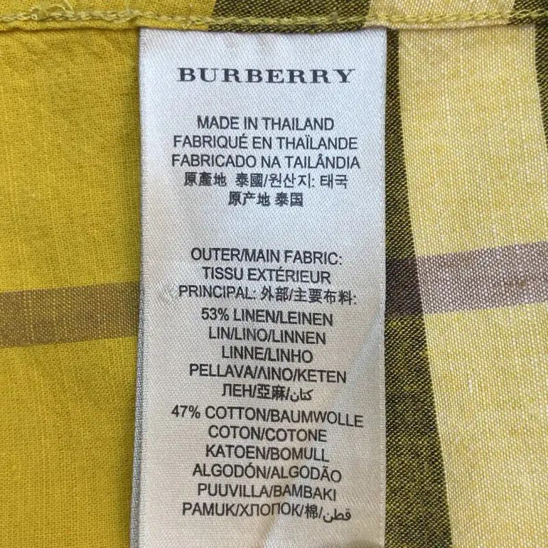 Burberry Burberry Yellow Cotton Short-Sleeve Shirt Size L / US 10 / IT 46 - 7 Thumbnail