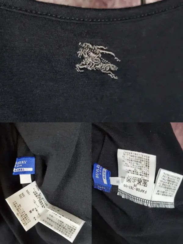 Burberry Burberry Black Cotton Blend Logo T-Shirt Size M / US 6-8 / IT 42-44 - 7 Thumbnail
