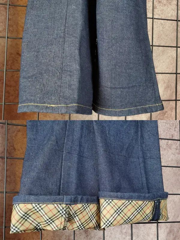 Burberry Burberry Blue Cotton Blend Casual Pants Size 23" - 6 Thumbnail