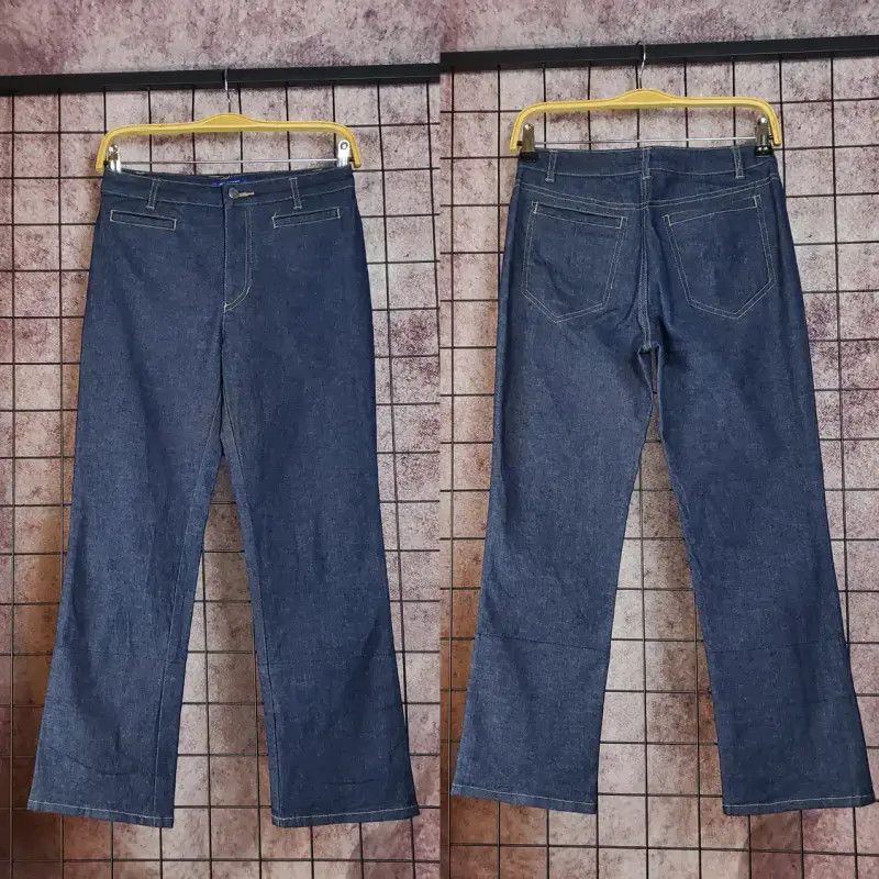 Burberry Burberry Blue Cotton Blend Casual Pants Size 23" - 2 Thumbnail