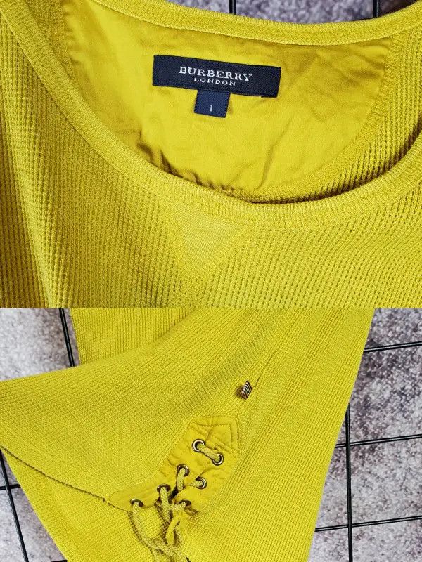 Burberry Burberry Summer Yellow Silk Blend Top Size S / US 4 / IT 40 - 7 Thumbnail
