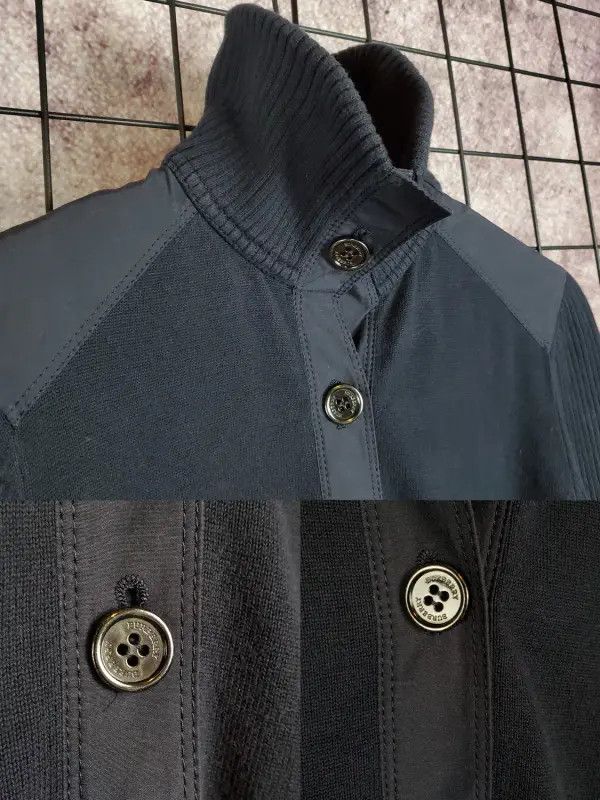 Burberry Burberry Navy Blue Cotton Long Sleeve Sweater Size S / US 4 / IT 40 - 5 Thumbnail