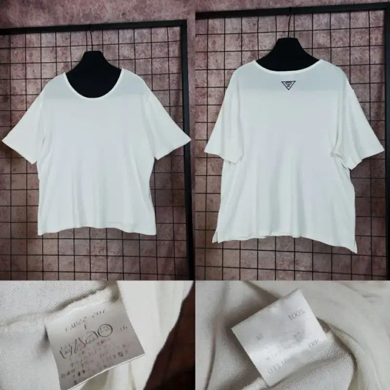 Burberry Burberry White Cotton Tee with Logo Size L / US 10 / IT 46 - 2 Thumbnail