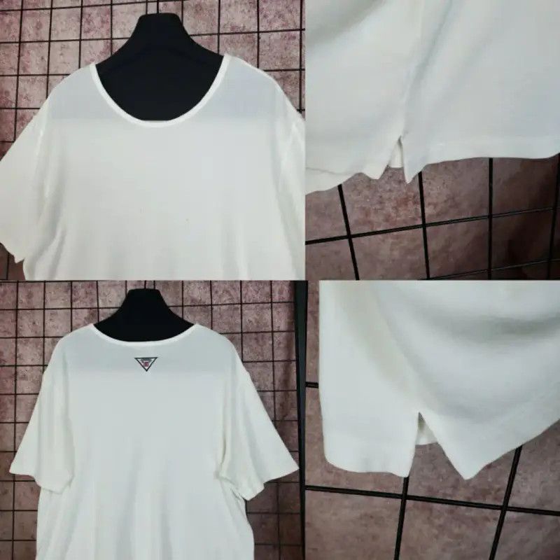 Burberry Burberry White Cotton Tee with Logo Size L / US 10 / IT 46 - 4 Thumbnail