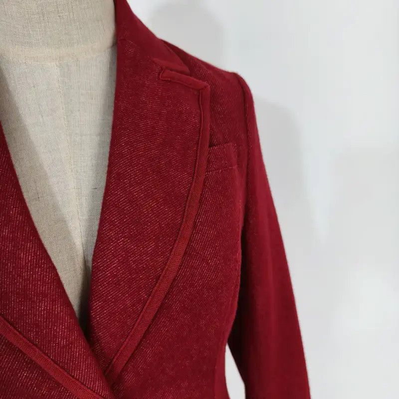 Burberry Burberry Red Wool Blend Long Sleeve Cardigan Size M / US 6-8 / IT 42-44 - 3 Thumbnail