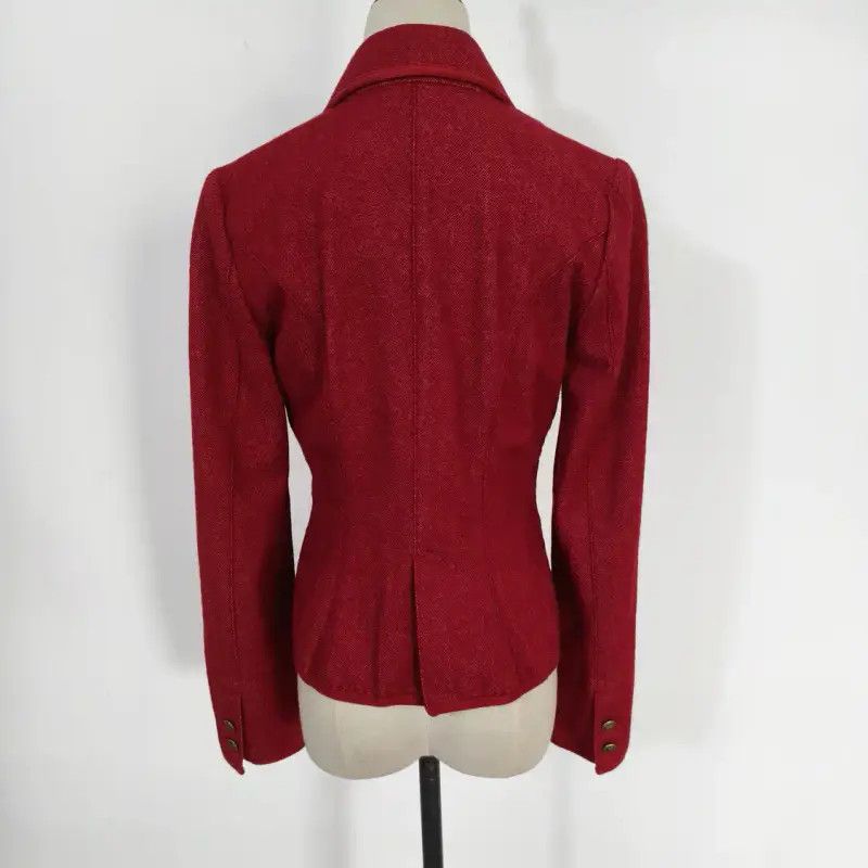 Burberry Burberry Red Wool Blend Long Sleeve Cardigan Size M / US 6-8 / IT 42-44 - 5 Thumbnail