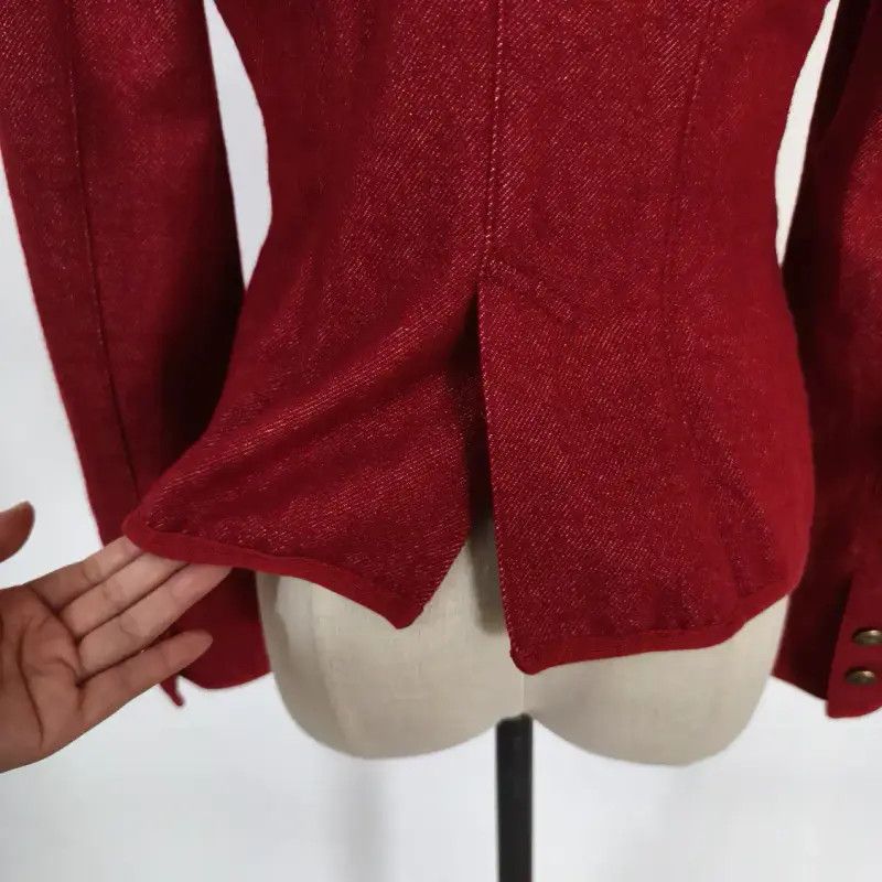 Burberry Burberry Red Wool Blend Long Sleeve Cardigan Size M / US 6-8 / IT 42-44 - 7 Thumbnail