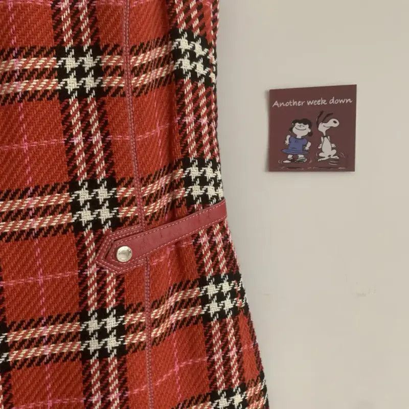 Burberry Burberry Red Cotton Check Dress for Women Size M / US 6-8 / IT 42-44 - 3 Thumbnail