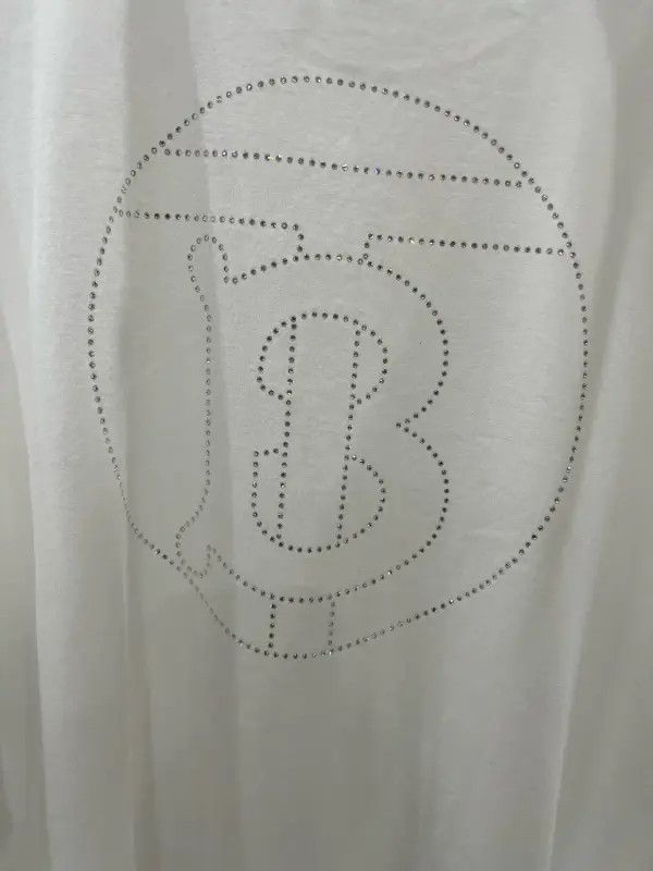 Burberry Burberry White Cotton Women's T-Shirt Size L / US 10 / IT 46 - 4 Thumbnail