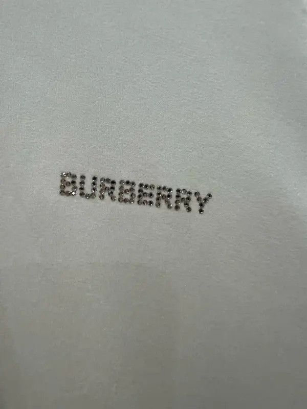 Burberry Burberry White Cotton Women's T-Shirt Size L / US 10 / IT 46 - 3 Thumbnail