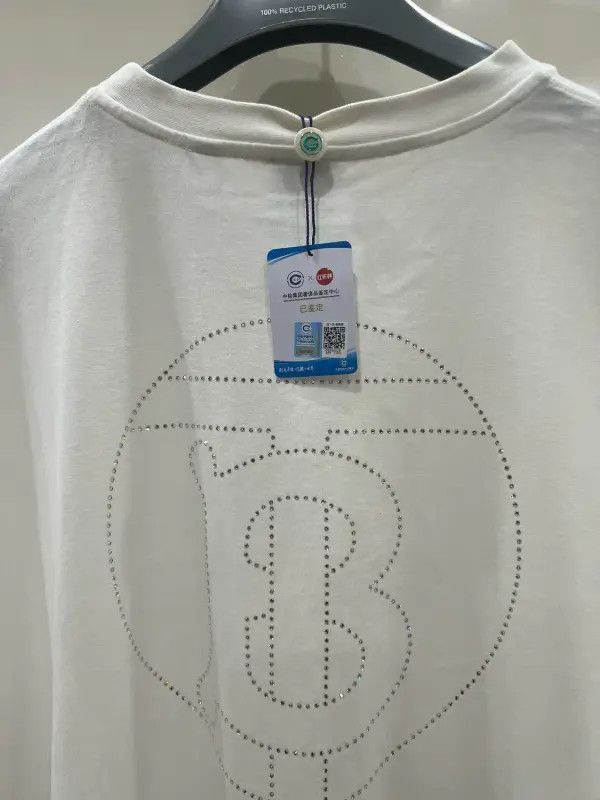 Burberry Burberry White Cotton Women's T-Shirt Size L / US 10 / IT 46 - 5 Thumbnail