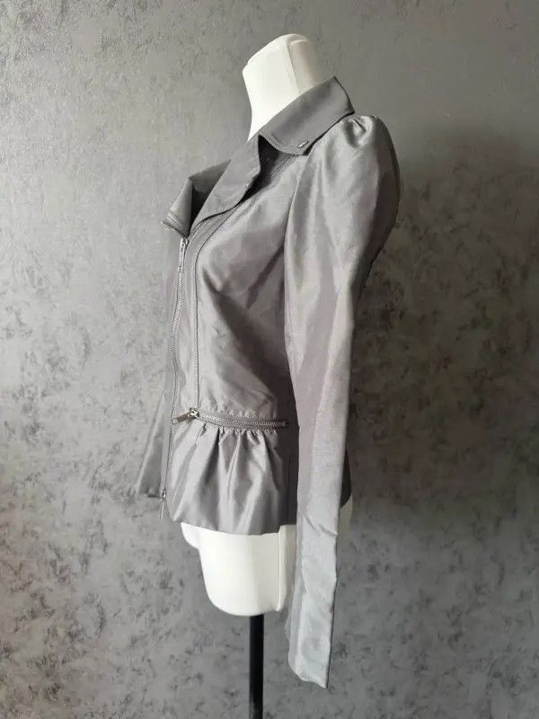 Burberry Burberry Silver Short Fitted Women's Jacket Size M / US 6-8 / IT 42-44 - 4 Thumbnail