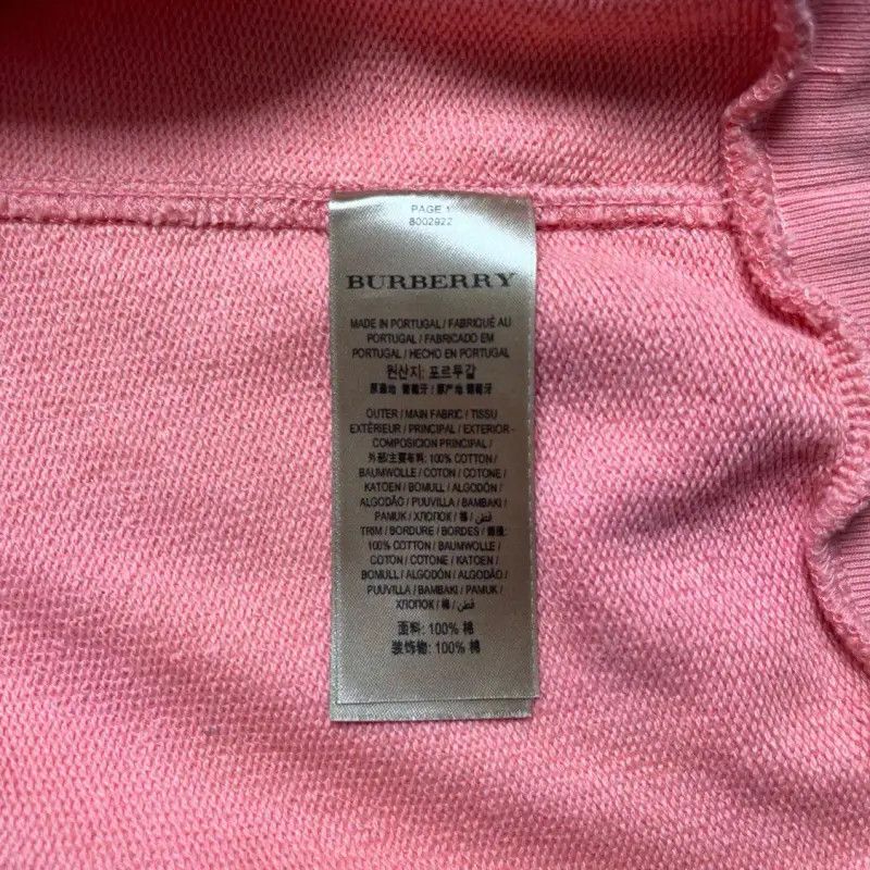 Burberry Burberry Pink Cotton Sweater for Women Size M / US 6-8 / IT 42-44 - 5 Thumbnail