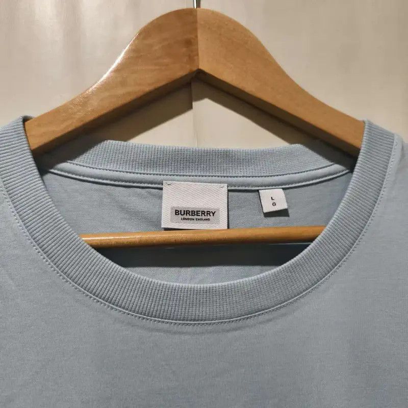 Burberry Burberry Light Blue Embroidered Short Sleeve T-Shirt Size XXS / US 00 / IT 34 - 3 Thumbnail