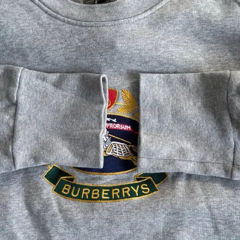 Burberry Burberry Gray Cotton Women’s Sweatshirt Size L / US 10 / IT 46 - 4 Thumbnail