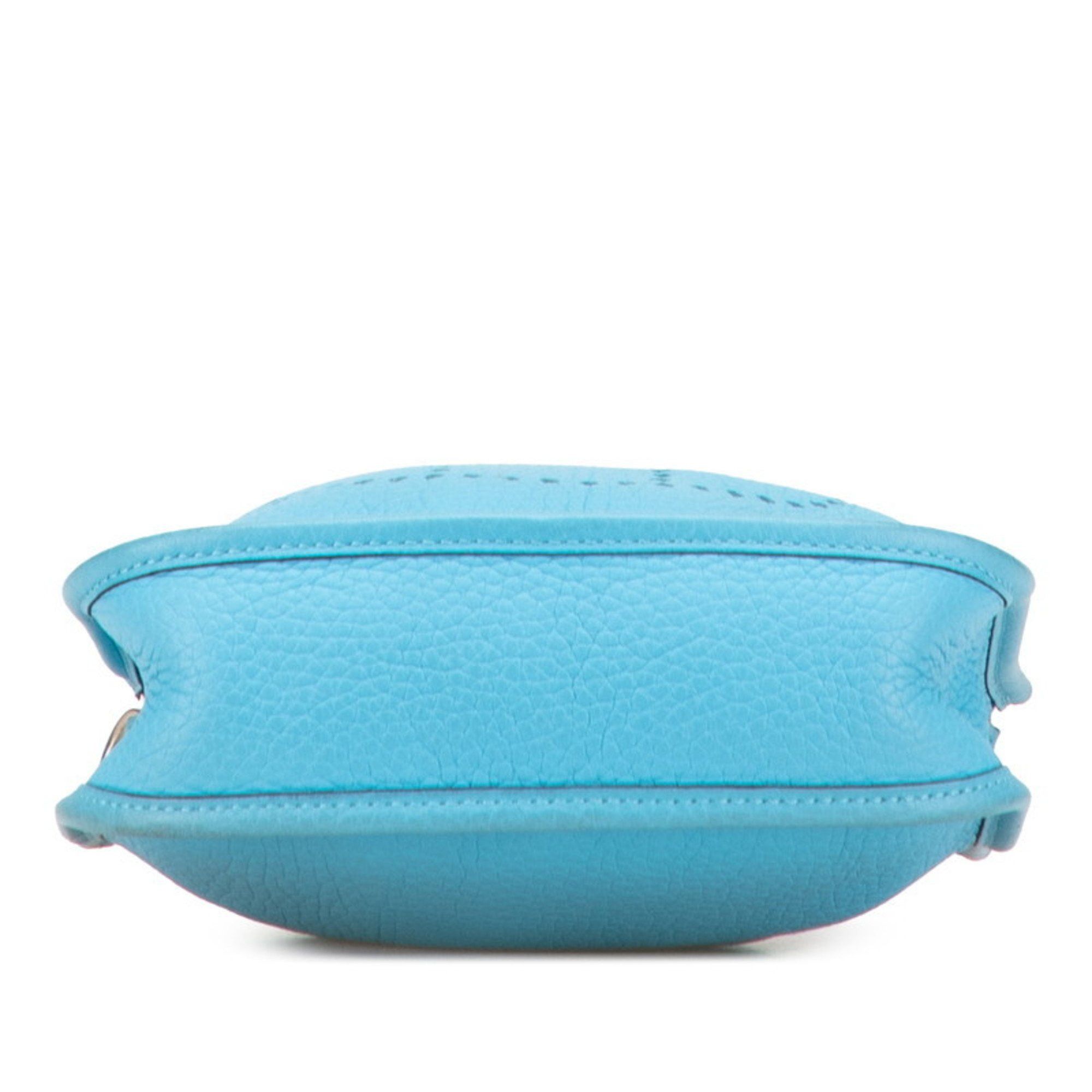 Hermes Hermes Hermès Evelyn TPM Shoulder Bag in Blue Taurillon Clemence Leather for Women Size ONE SIZE - 3 Thumbnail