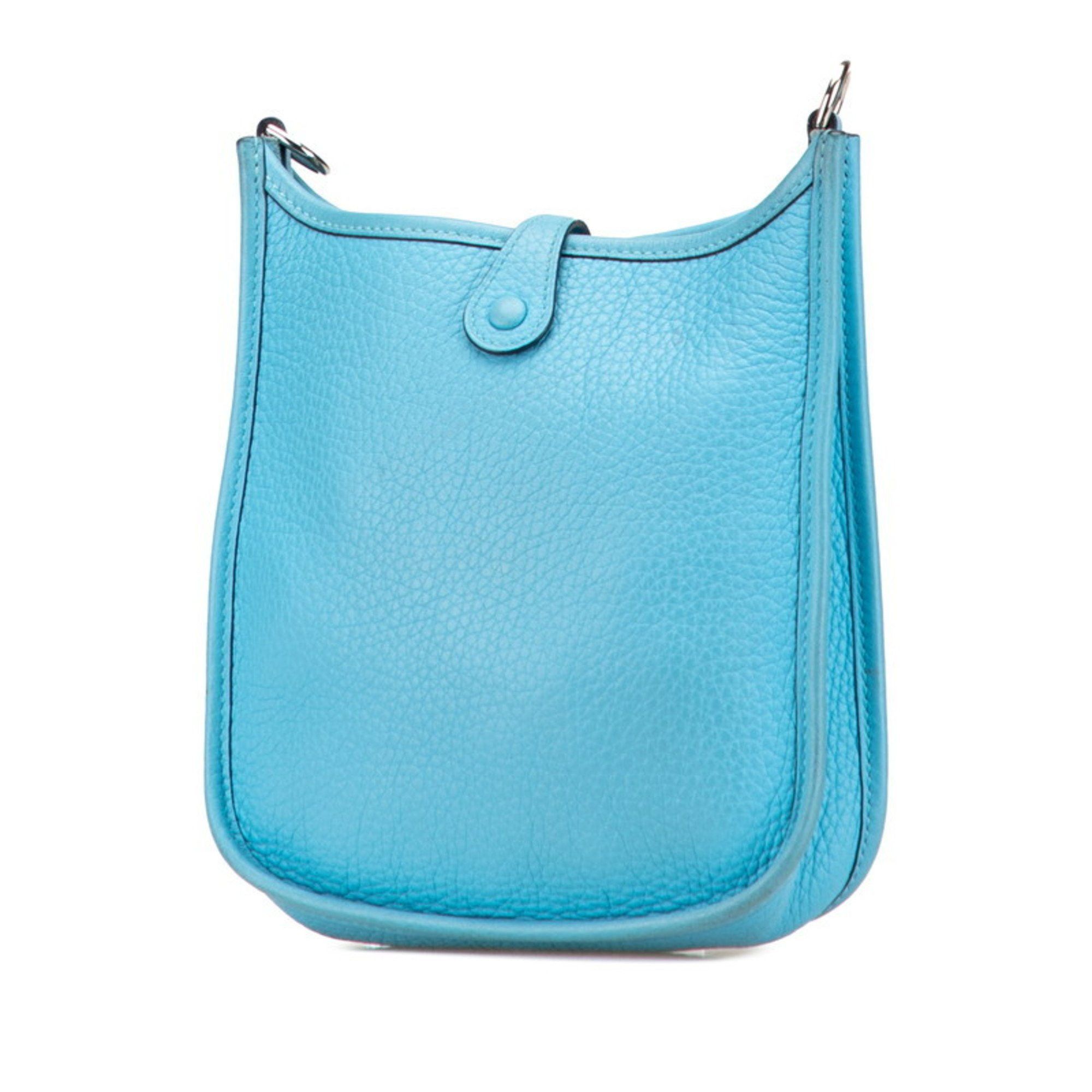 Hermes Hermes Hermès Evelyn TPM Shoulder Bag in Blue Taurillon Clemence Leather for Women Size ONE SIZE - 2 Thumbnail