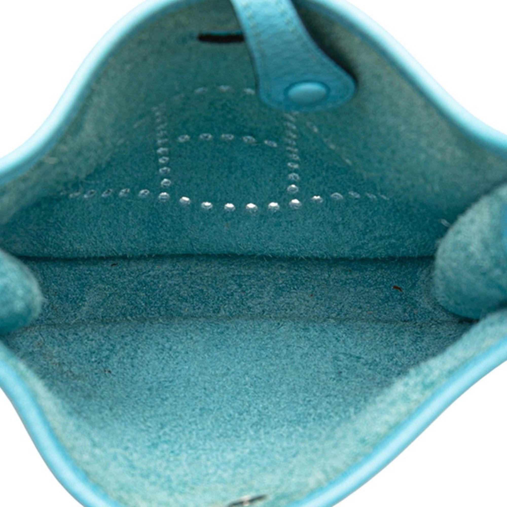 Hermes Hermes Hermès Evelyn TPM Shoulder Bag in Blue Taurillon Clemence Leather for Women Size ONE SIZE - 6 Thumbnail