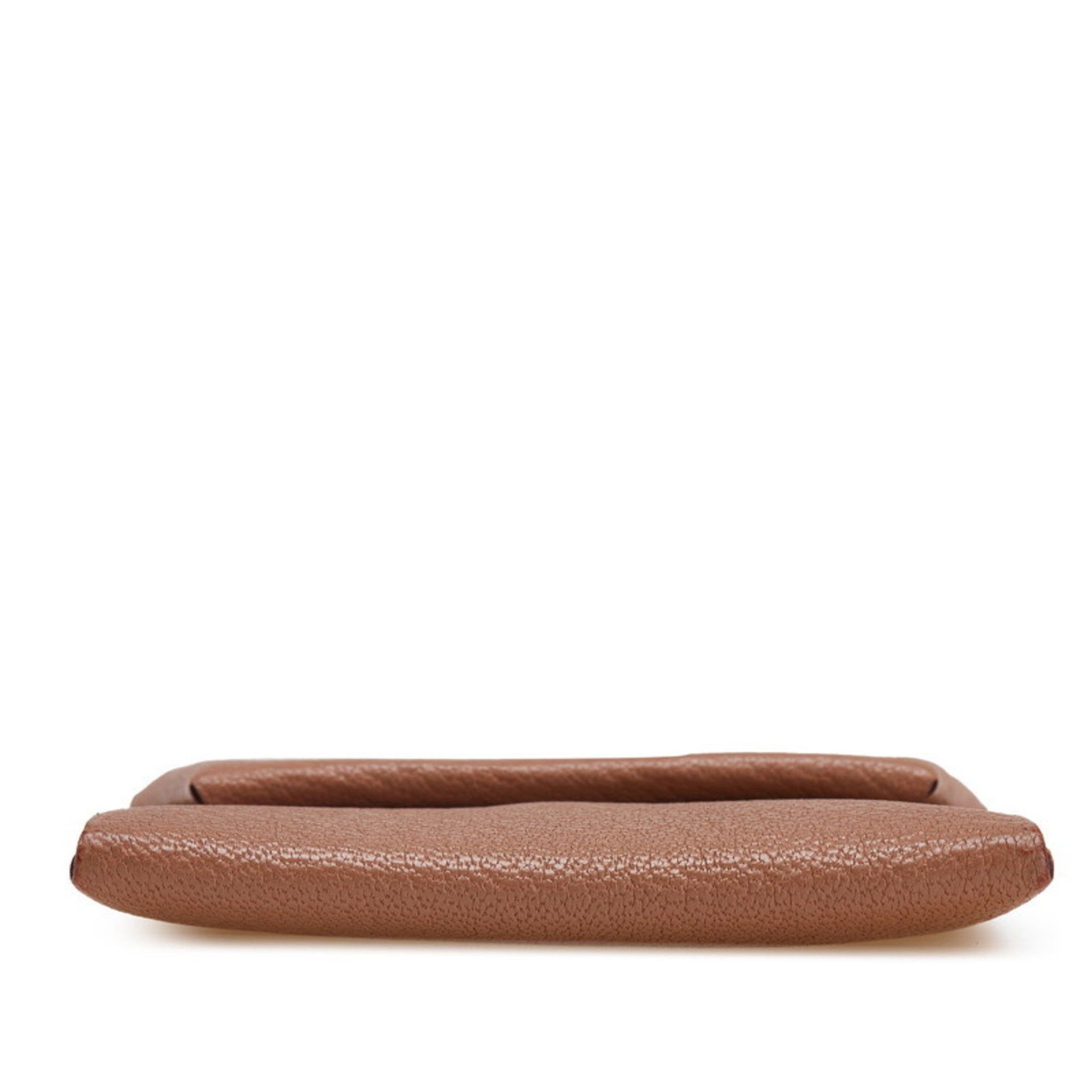 Hermes Hermès Bastia Wallet/Coin Purse, Quebraco Brown Chevre, Women's, HERMES Size ONE SIZE - 3 Thumbnail