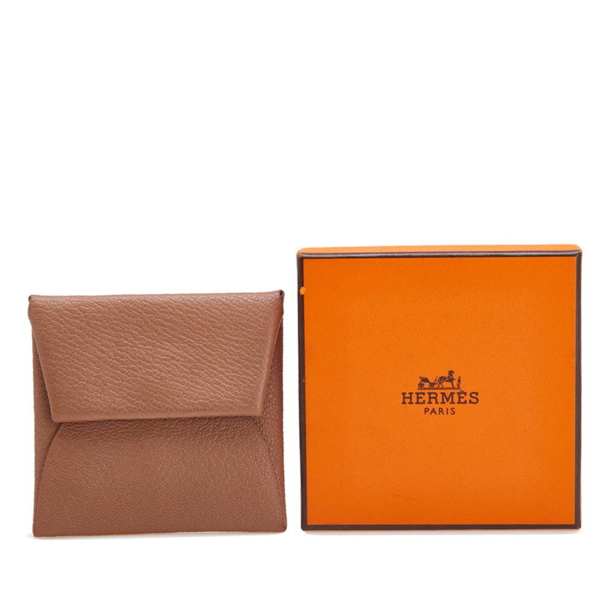 Hermes Hermès Bastia Wallet/Coin Purse, Quebraco Brown Chevre, Women's, HERMES Size ONE SIZE - 10 Thumbnail