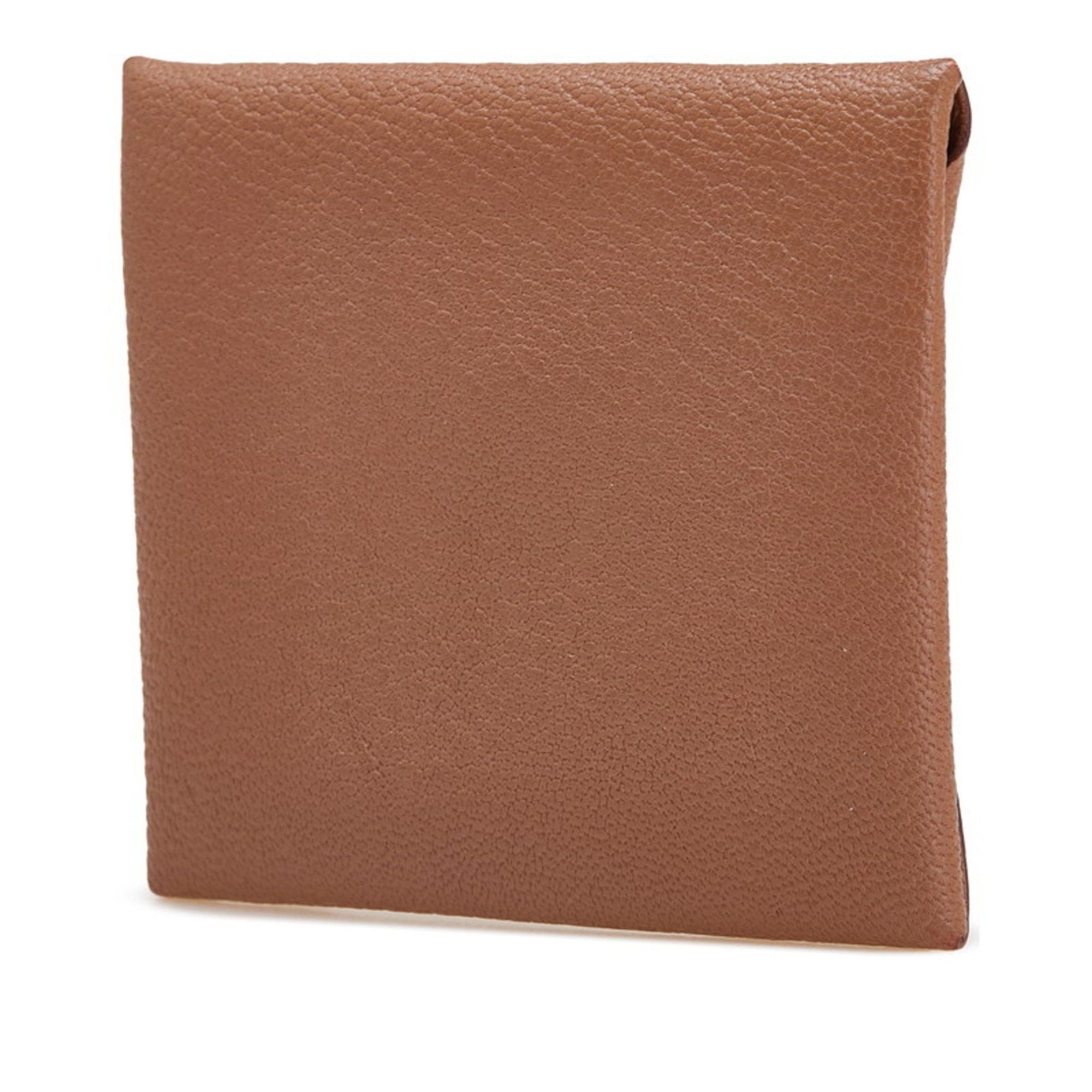 Hermes Hermès Bastia Wallet/Coin Purse, Quebraco Brown Chevre, Women's, HERMES Size ONE SIZE - 2 Thumbnail