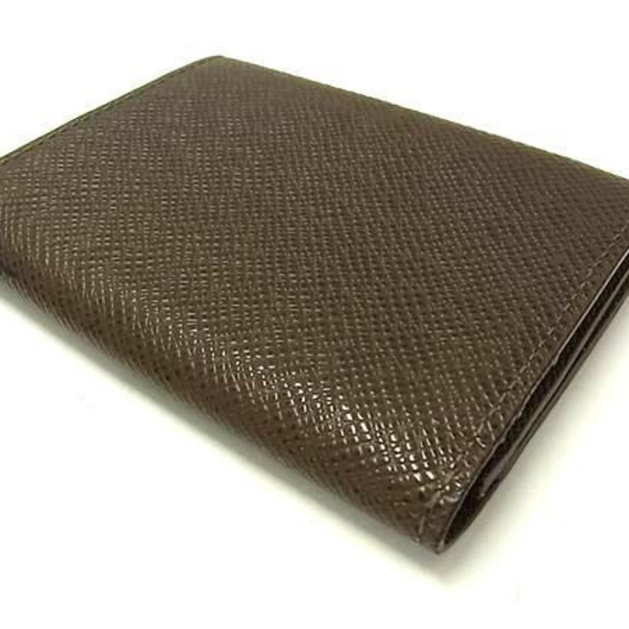 Louis Vuitton LOUIS VUITTON Taiga Envelope Carte de Visite Business Card Case M30928 Grizzly Leather for Men and Women Size ONE SIZE - 3 Thumbnail