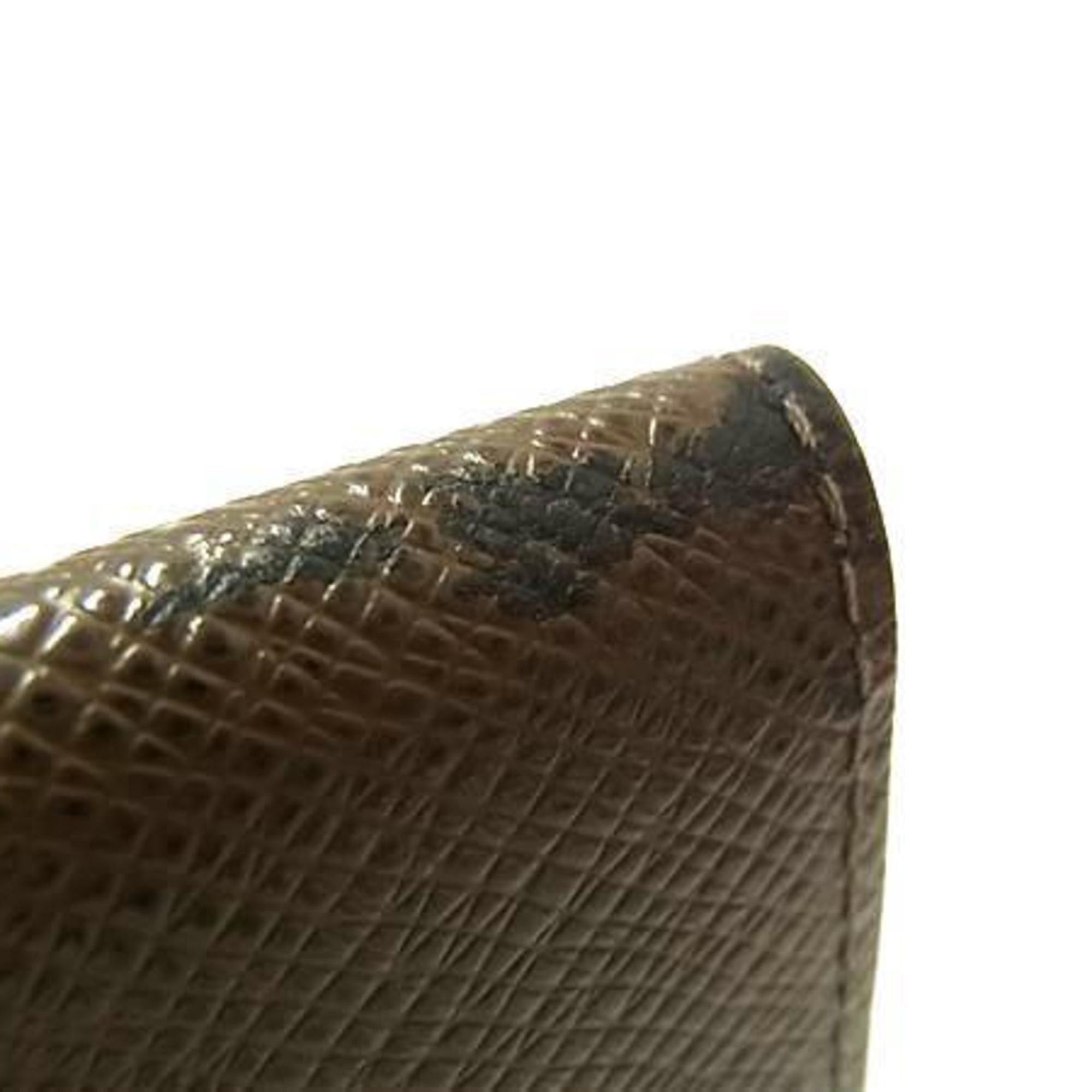 Louis Vuitton LOUIS VUITTON Taiga Envelope Carte de Visite Business Card Case M30928 Grizzly Leather for Men and Women Size ONE SIZE - 2 Thumbnail