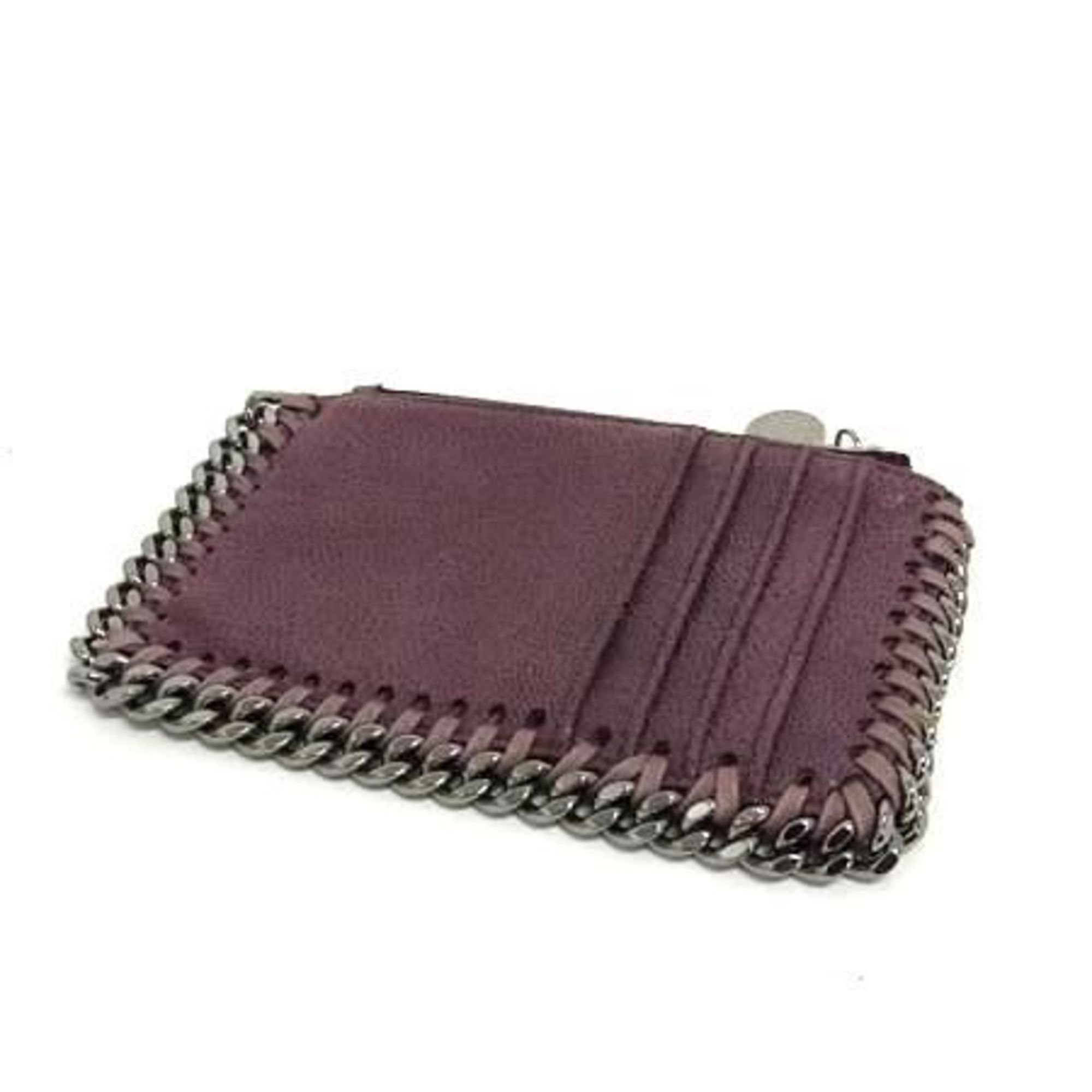 Stella McCartney STELLA McCARTNEY Falabella Fragment Case 422364, Purple Eco-Leather, Men's and Women's, Silver Business Card Size ONE SIZE - 3 Thumbnail