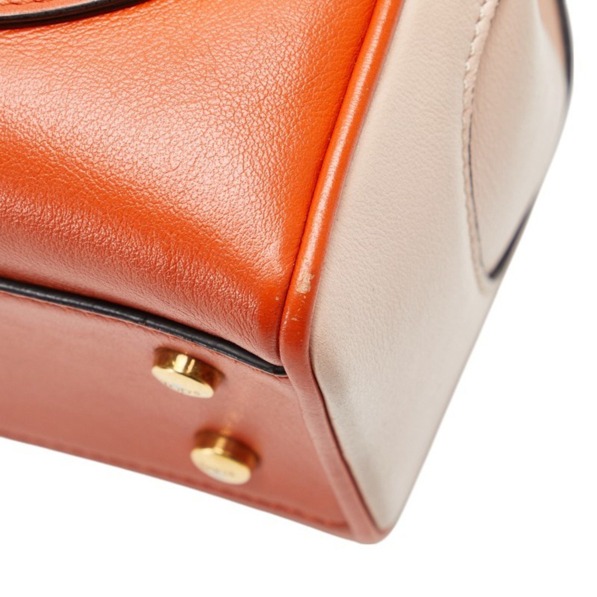 Tod's Tod's T Timeless Handbag/Shoulder Bag, 2-Way, Orange, Black, Beige, Leather, Women's, TOD'S Size ONE SIZE - 5 Thumbnail