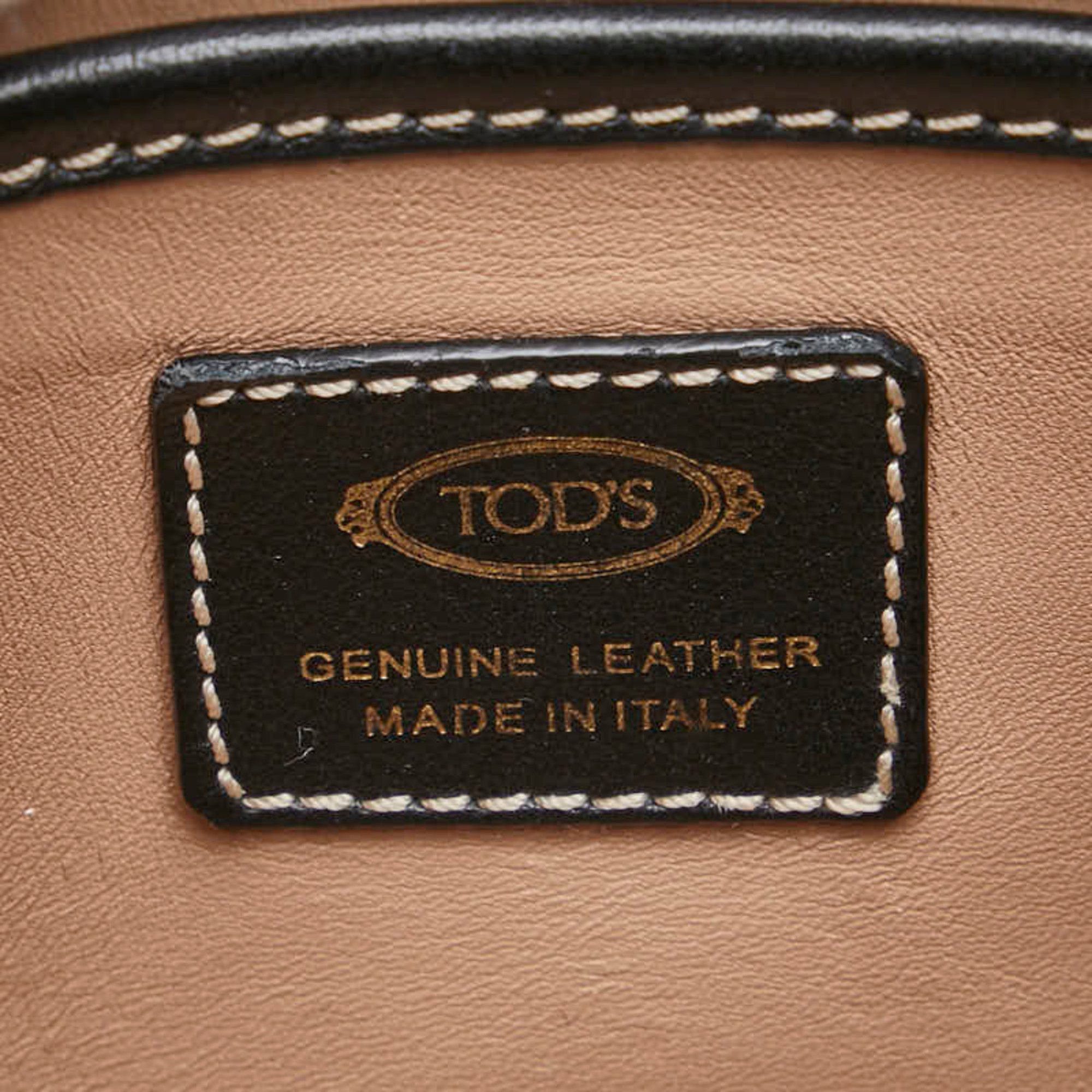 Tod's Tod's T Timeless Handbag/Shoulder Bag, 2-Way, Orange, Black, Beige, Leather, Women's, TOD'S Size ONE SIZE - 7 Thumbnail
